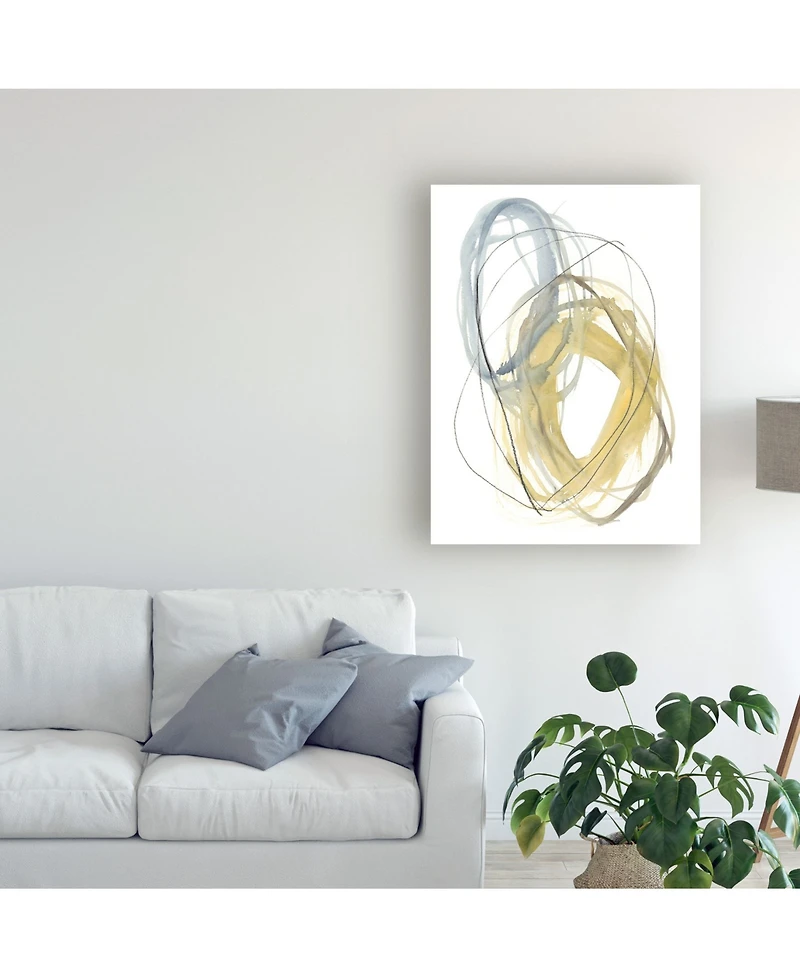 Jennifer Goldberger Interlock I Canvas Art - 36.5" x 48"