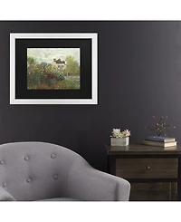 Claude Monet The Artist's Garden in Argenteuil Matted Framed Art - 20" x 25"