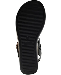 Journee Collection Women's Bianca Double Buckle Platform Wedge Sandals