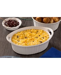 Corningware French White 1.5-Qt. Oval Casserole with Glass Lid