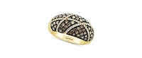 Le Vian Chocolate Diamond (1 ct. t.w.) & Vanilla Diamond (1/4 ct. t.w.) Cluster Statement Ring in 14k Gold