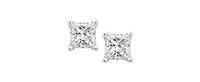 Princess-Cut Diamond Stud Earrings in 10k White Gold (1/10 ct. t.w.)
