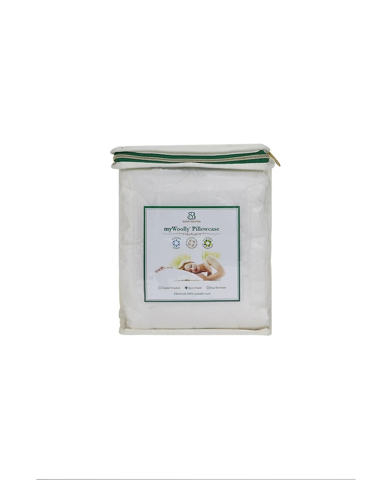 Sleep & Beyond Mywoolly Natural Washable Wool Filled Pillow Protector