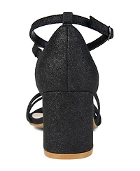 Journee Collection Women's Bella Strappy Block Heel Dress Sandals