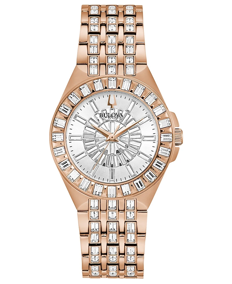 Bulova Women's Phantom Rose Gold-Tone Stainless Steel Bracelet Watch 32.5mm