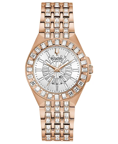 Bulova Women's Phantom Rose Gold-Tone Stainless Steel Bracelet Watch 32.5mm