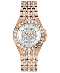 Bulova Women's Phantom Rose Gold-Tone Stainless Steel Bracelet Watch 32.5mm