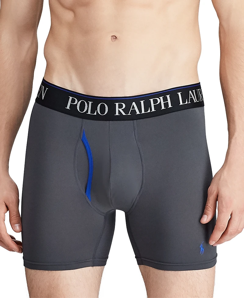 Polo Ralph Lauren Men's 3-Pack 4-d Flex Cool Microfiber Boxer Briefs