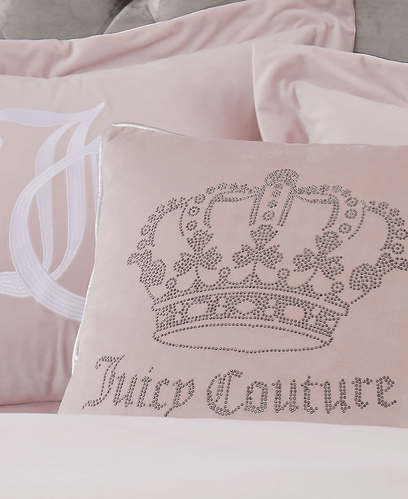 Juicy Couture Velvet Novelty Decorative Pillow, 20" x