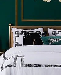 Juicy Couture Lattice Embroidered Velvet Decorative Pillow, 20" x