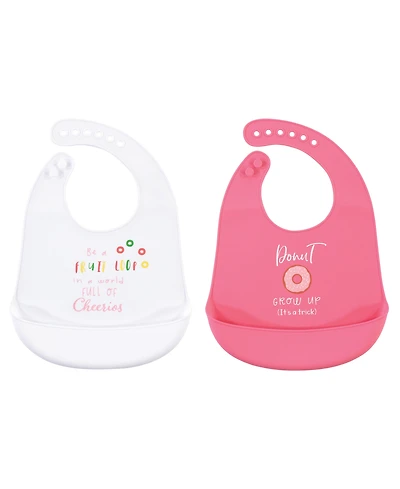 Hudson Baby Girls Silicone Bibs