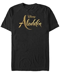 Disney Men's Aladdin Live Action Logo Short Sleeve T-Shirt