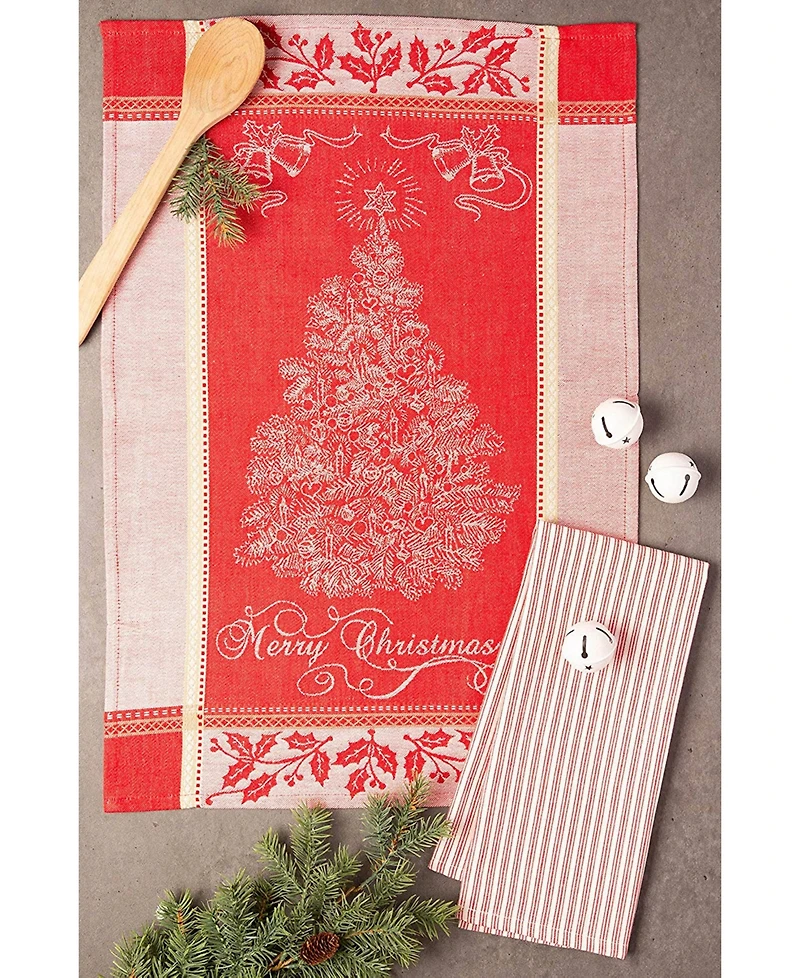 Design Imports Assorted Vintage-Like Merry X-mas Dishtowel Set