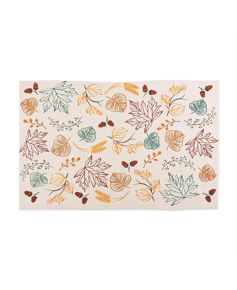 Design Imports Autumn Leaves Printed Dishtowel Set