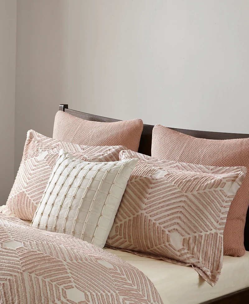 Ink+Ivy Ellipse Jacquard Cotton 3-Pc. Duvet Cover Set