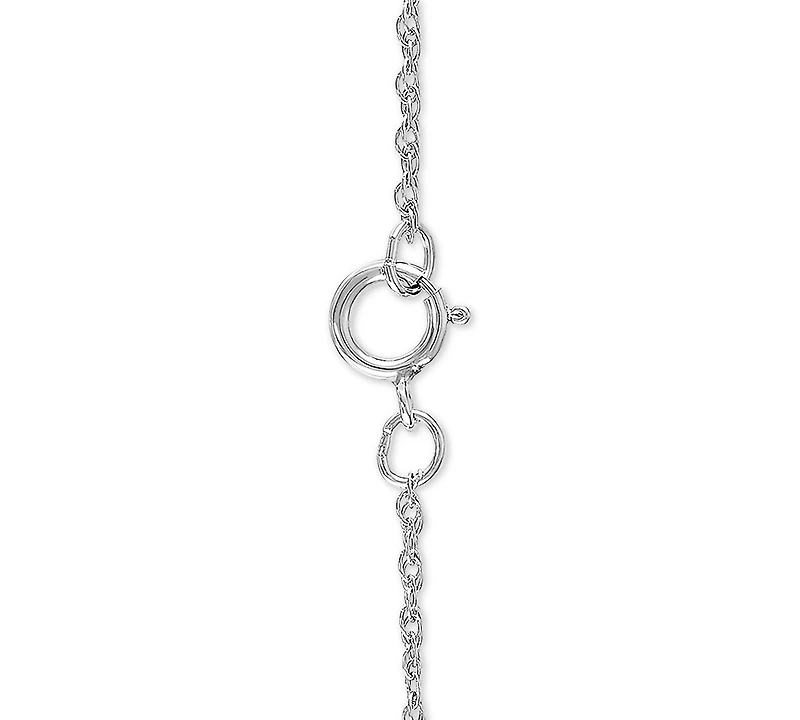 Mother and Infant Diamond Pendant Necklace in 14k Gold and Sterling Silver (1/10 ct. t.w.)