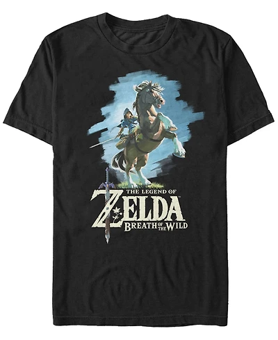 Nintendo Men's Legend of Zelda Link Breath The Wild Short Sleeve T-Shirt