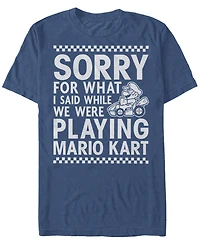 Nintendo Men's Mario Kart I Didn't Mean It While Playing Apology Short Sleeve T-Shirt