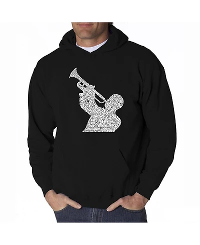 La Pop Art Men's Word Hoodie - All Time Jazz Songs
