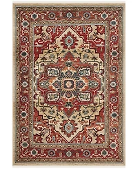 Lauren Ralph Lauren Quentin LRL1298C Red and Beige 5'1" X 7'6" Area Rug