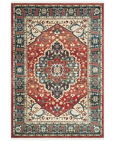 Lauren Ralph Lauren Chloe LRL1221A Red and Navy 8' X 10' Area Rug