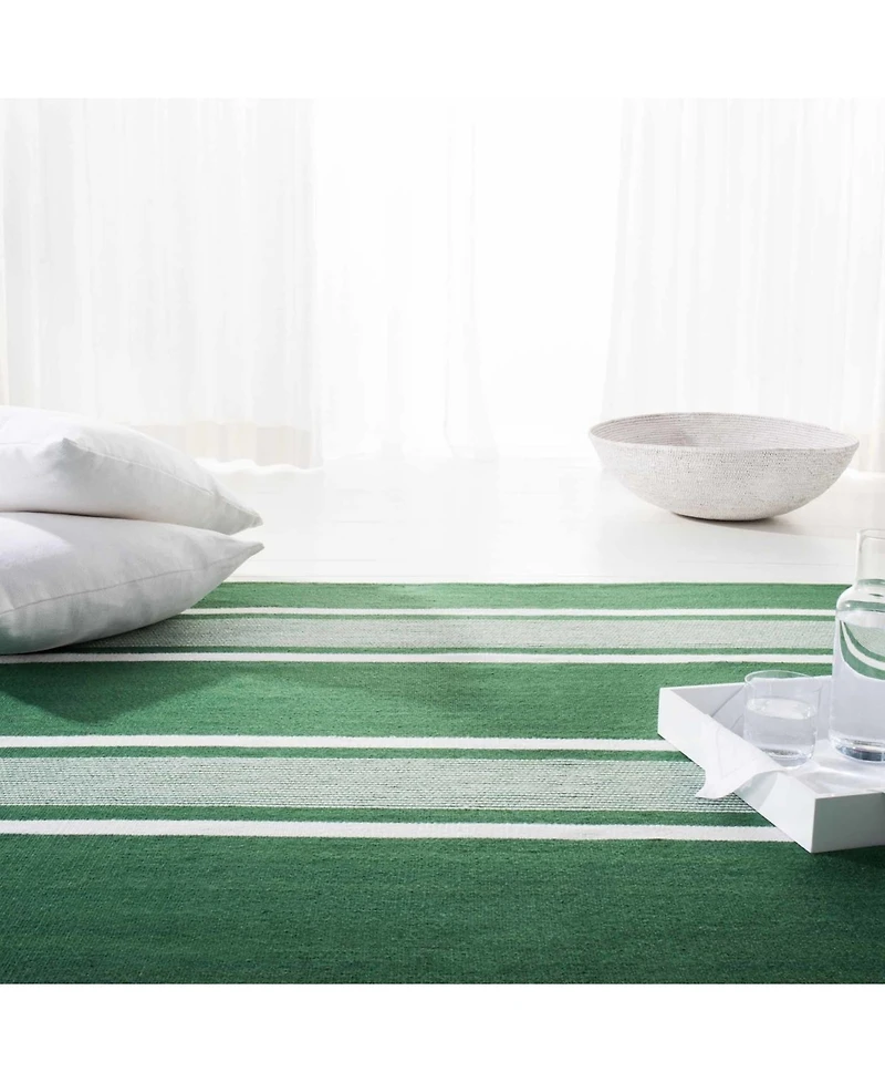Lauren Ralph Lauren Hanover Stripe LRL2461B Green 4' X 6' Outdoor Area Rug