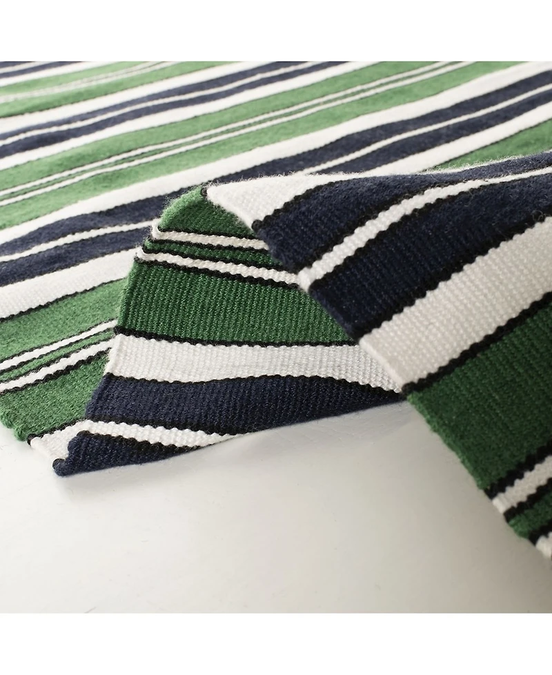 Lauren Ralph Lauren Leopold Stripe LRL2462K Green 4' X 6' Outdoor Area Rug