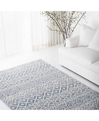 Lauren Ralph Lauren Theresa LRL6650A Ivory and Blue 9' X 12' Area Rug