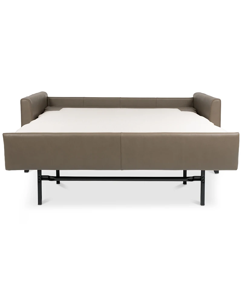 Priley 70" Leather Queen Sleeper Sofa