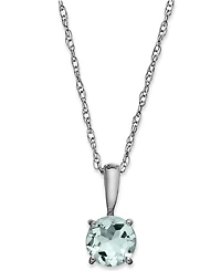 Birthstone Pendant 14k Gold or White