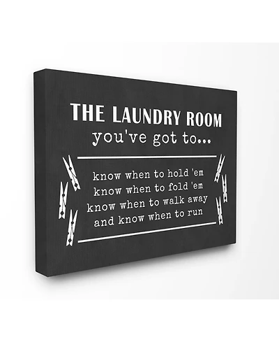 Stupell Industries Laundry Room You've Got To Know… Canvas Wall Art, 16" x 20"