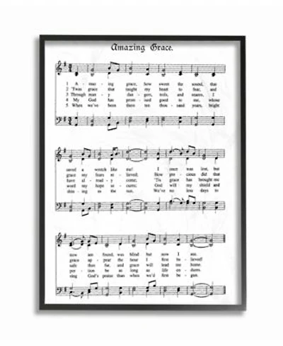 Stupell Industries Amazing Grace Vintage Inspired Sheet Music Wall Art Collection