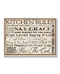 Stupell Industries Home Decor Kitchen Rules Creme Typography Kitchen Wall Art Collection