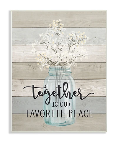 Stupell Industries Together is Our Favorite Place Wall Plaque Art, 10" x 15"