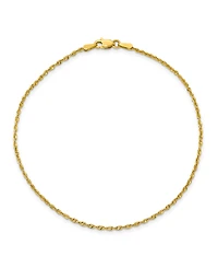 Rope Chain Anklet in 14k Yellow Gold