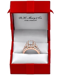 Certified Diamond Princess Bridal Set (4 ct. t.w.) 18k White, Yellow or Rose Gold