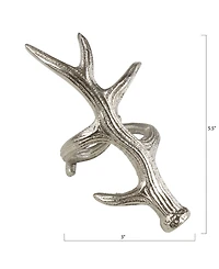 Saro Lifestyle Rustic Napkin Ring With Antler Design, Set of 4