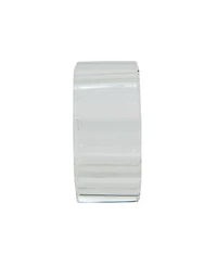 Saro Lifestyle Glass Crystal Octagonal Facet Napkin Ring, Set of 4