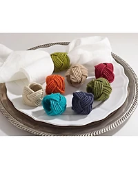 Saro Lifestyle Braided Jute Napkin Ring, Set of 4