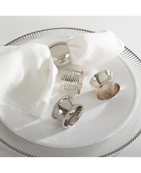 Saro Lifestyle Saro Round Shape Napkin Ring, Set of 4