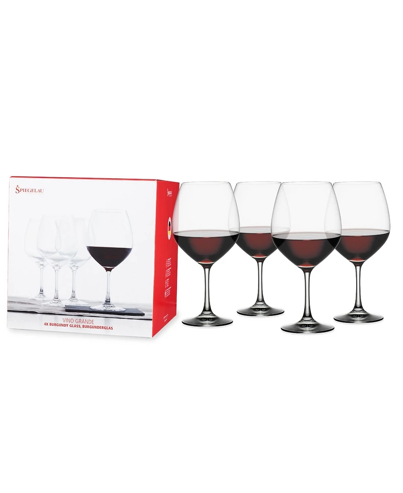 Spiegelau Vino Grande Burgundy Wine Glasses, Set of 4, 25 Oz