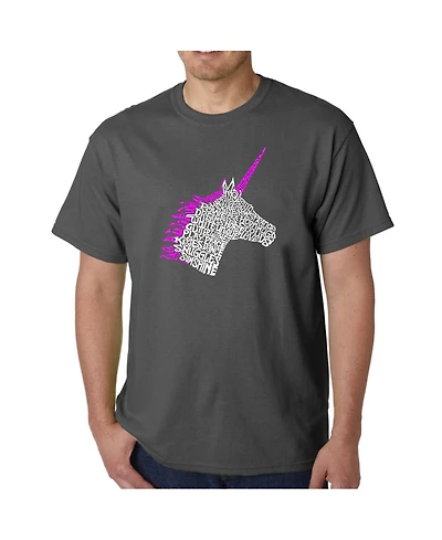 La Pop Art Men's Word T-Shirt - Unicorn