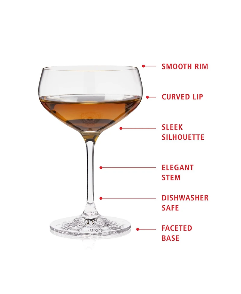 Spiegelau Perfect Coupette Glass, Set of 4, 8.3 Oz