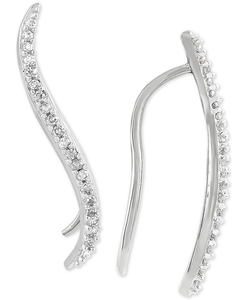 Diamond Ear Crawlers (1/10 ct. t.w.) in Sterling Silver