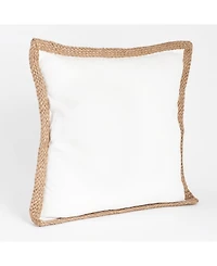 Saro Lifestyle Braided Jute Decorative Pillow, 20" x
