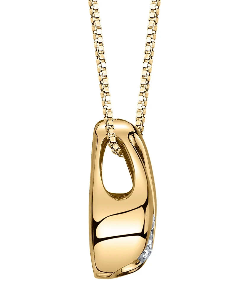 Sirena Diamond (1/10 ct. t.w.) Teardrop Pendant in 14k White, Yellow or Rose Gold
