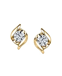 Sirena Diamond (1/ ct. t.w.) Twist Earrings in 14k Yellow Gold