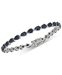 Black Sapphire Tennis Bracelet (13 ct. t.w.) in Sterling Silver