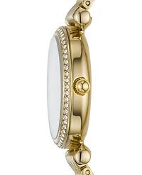 Fossil Women's Carlie Mini Gold-Tone Stainless Steel Bracelet Watch 28mm