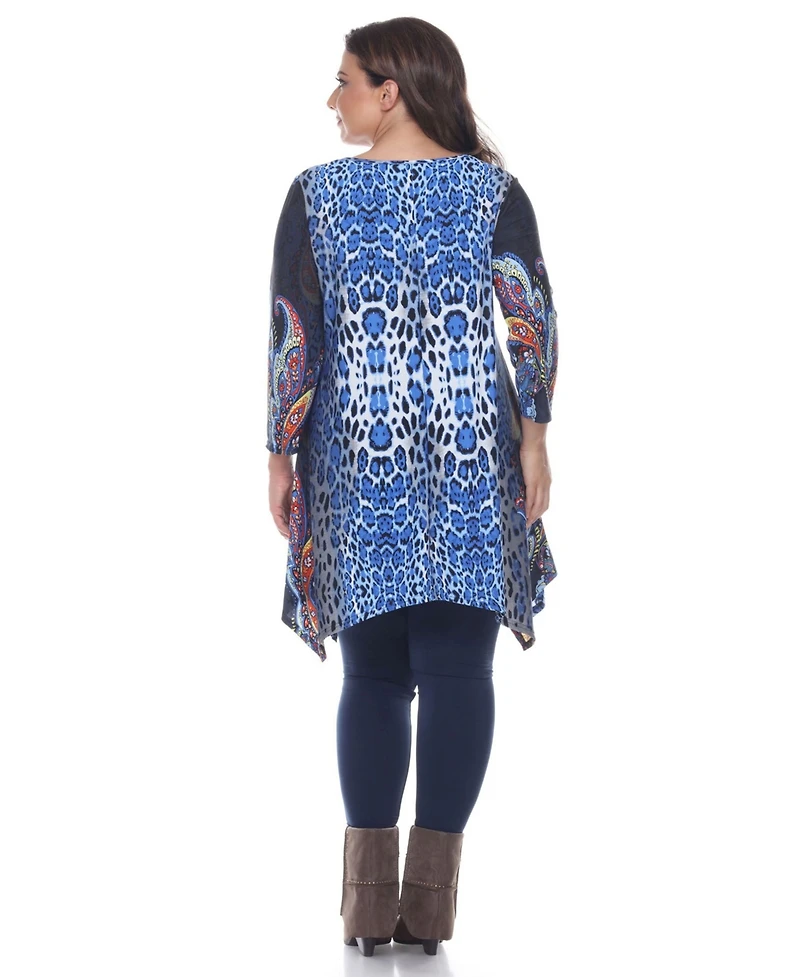 White Mark Plus Marlene Tunic Top